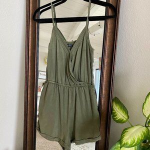 A&F Olive Utility Romper